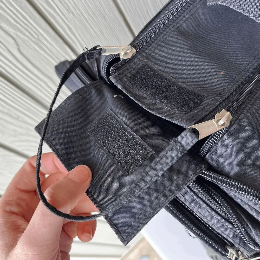 Land Rover Black Collapsible Duffel Tote Travel Bag with Shoulder Strap